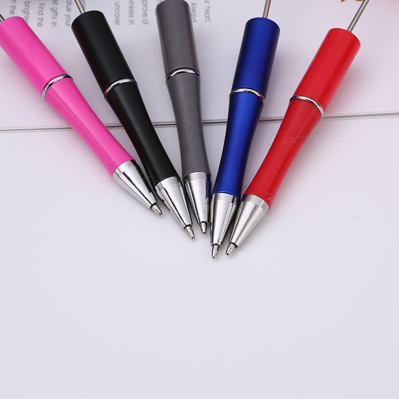 diy plush plastic ballpoint pen novel cartoon hairball beaded pen cross-border cute gift pen